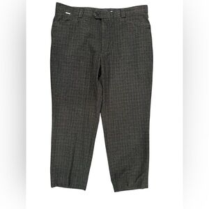 EUC Versace Classic Men’s EU 58 US 42 Black Check Wool-Blend Pants-Made in Italy